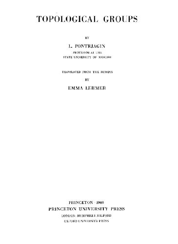 Topological Groups