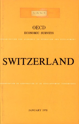 OECD ECONOMIC SURVEYS SWITZERLAND