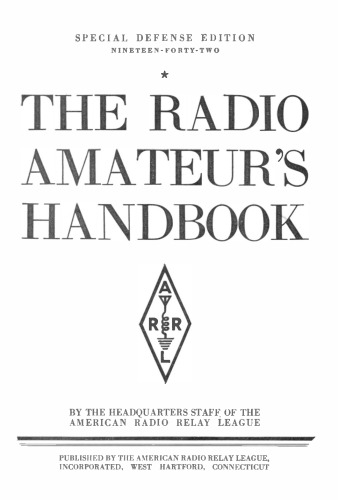 The Radio Amateur's Hanbook 1942