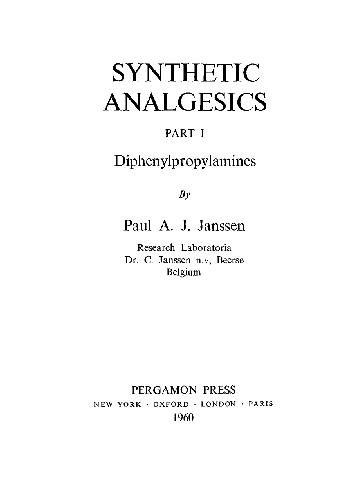 Synthetic Analgesics. Diphenylpropylamines