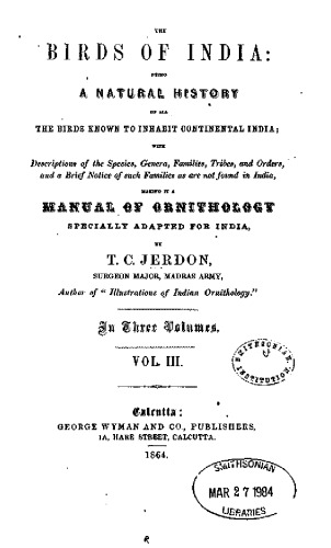 The Birds of India - Volume 2 - Part 2