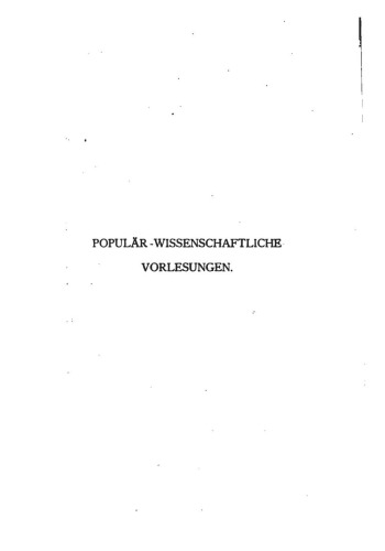 Populär-wissenschaftliche Vorlesungen
