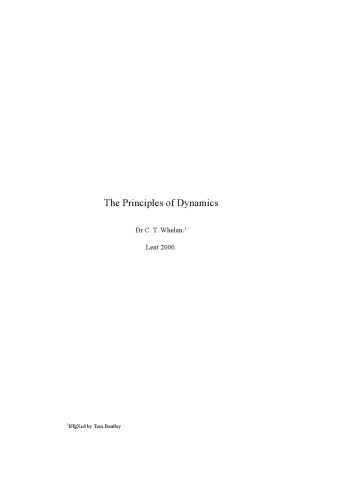 The Principles of Dynamics