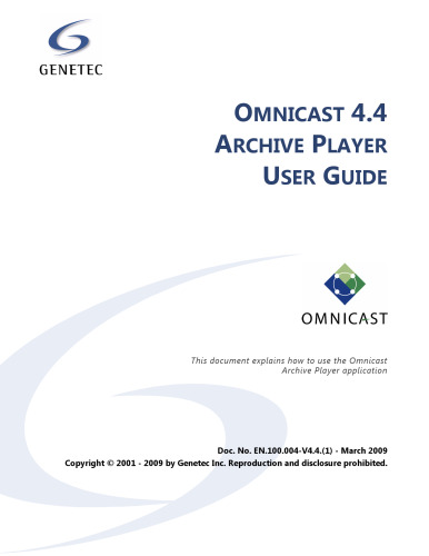 Genetec Archive Player User Guide
