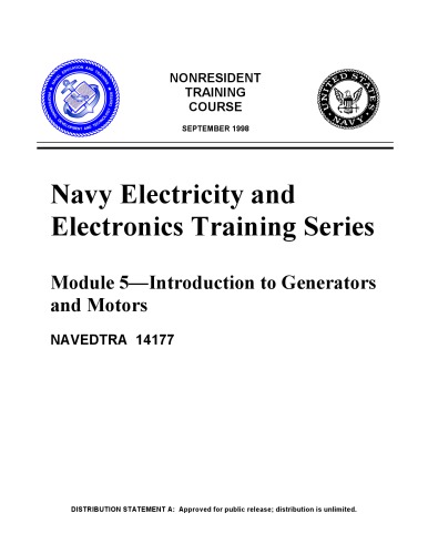 Introduction to Generators and Motors - NAVEDTRA 14177
