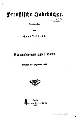 Preußische Jahrbücher