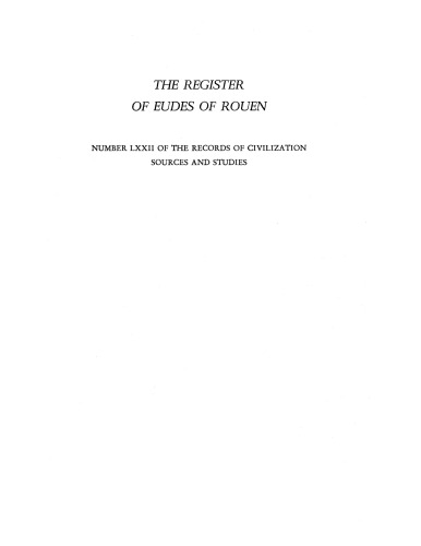 The register of Eudes of Rouen