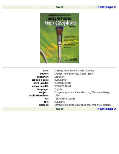 Creating Paint Shop Pro Web Graphics