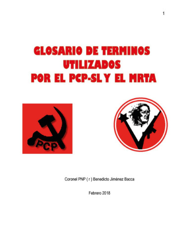 Glosario de términos utilizados por el PCP-SL y el MRTA