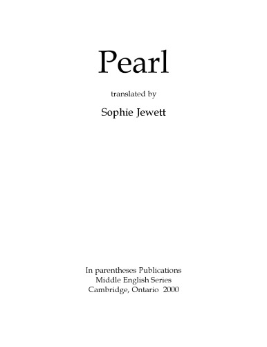 Pearl, translated by Sophie Jewett