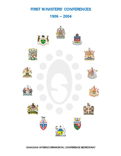 First ministers' conferences : 1906-2004