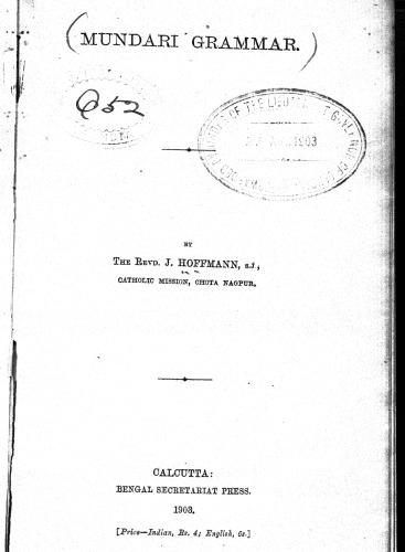 Mundari grammar