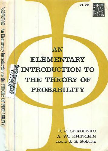 Elementary Introduction to the Theory of Probability.