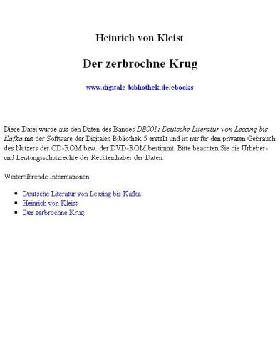 Der zerbrochene Krug