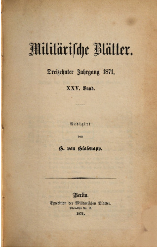 Militärische Blätter