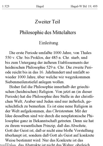 Vorlesungen über die Geschichte der Philosophie - 2. Philosophie des Mittelalters