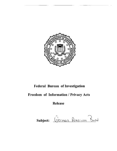 German American Federation / Bund