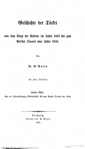 Von der Thronbesteigung Abdulmedjids bis zum Pariser Tractat 1856