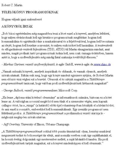 Túlélőkönyv programozóknak