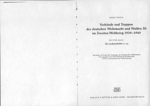 Verbande und Truppen der deutschen Wehrmacht und Waffen-SS im Zweiten Weltkrieg 1939-45. Dritter Band. Die Landstreitkrafte 6-14