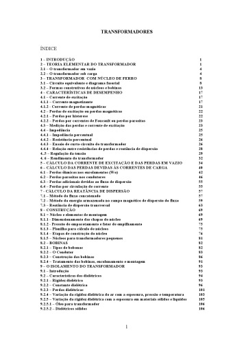 Transformadores: Fundamentos para o Projeto e Cálculo