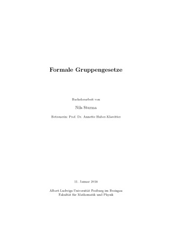 Formale Gruppengesetze