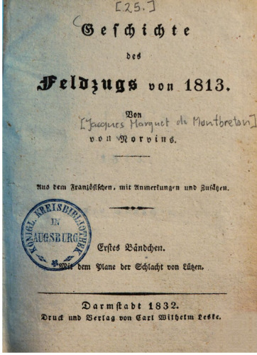 Geschichte des Feldzugs von 1813