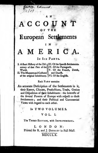An Account of the European Settlements in America in six parts