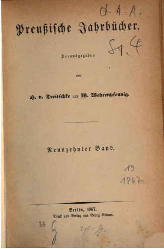 Preußische Jahrbücher