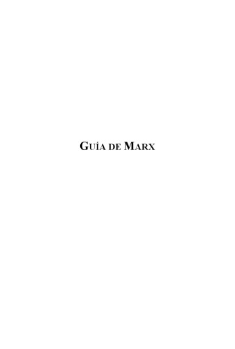 Guía de Marx