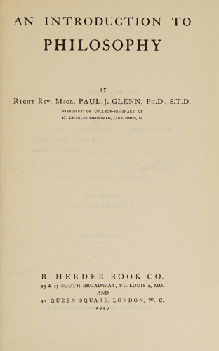 An Introduction to Philosophy