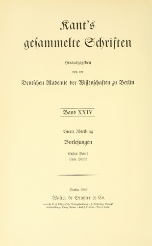 Vorlesungen / Vorlesungen über Logik : Erste Hälfte
