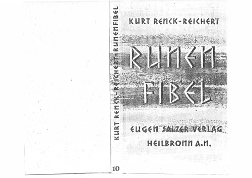 Renck-Reichert, Kurt - Runenfibel (1938, 43 S., Scan, Fraktur)