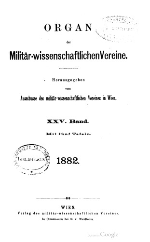 Organ des militär-wissenschaftlichen Vereins