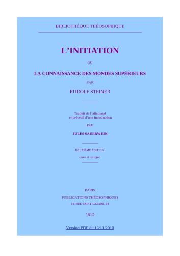 L'initiation ou la connaissance des mondes supérieurs