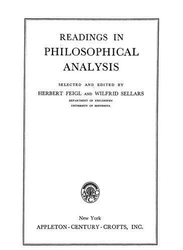 Readings in philosophical analysis