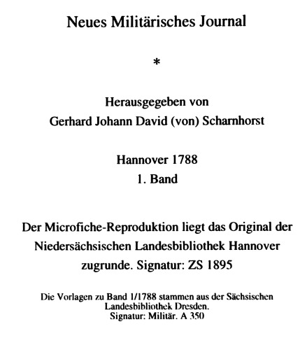 Neues Militärisches Journal