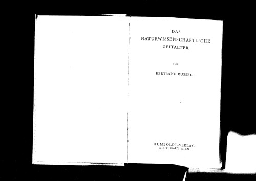 Das naturwissenschaftliche Zeitalter