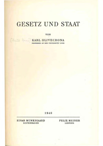 Gesetz und Staat
