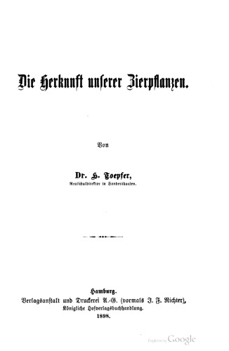 Die Herkunft unserer Zierpflanzen