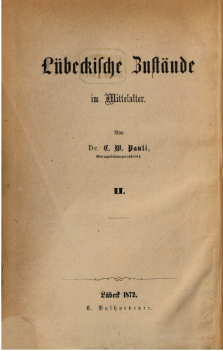 Lübeckische Zustände im Mittelalter