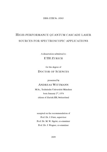 High-performance quantum cascade laser sources for spectroscopic applications