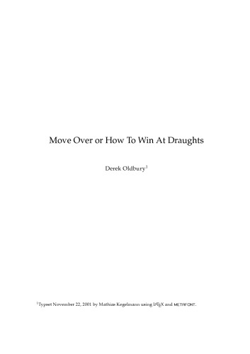 Move over ; or, How to win at draughts