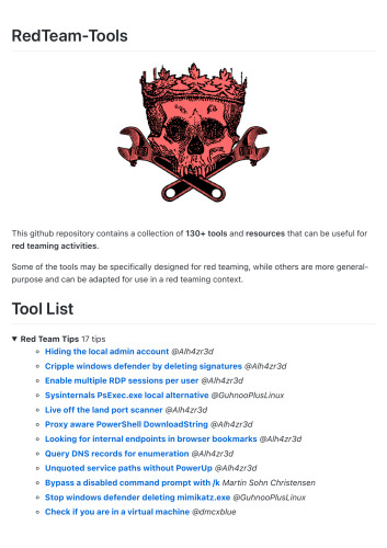 RedTeam Tools