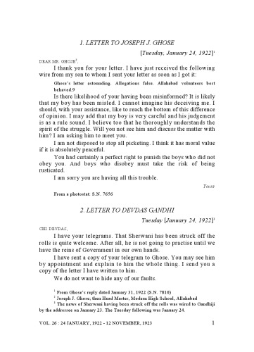 The Complete Works of Mahatma Gandhi Volume 26