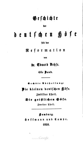 Die kleinen deutschen Höfe / Die geistlichen Höfe 2