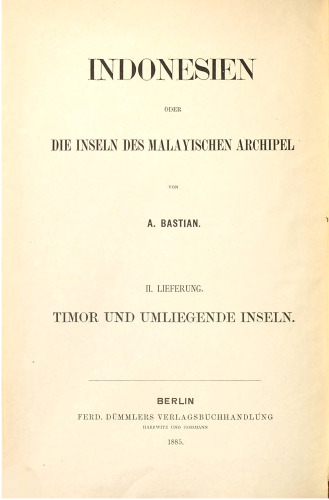 Timor und umliegende Inseln