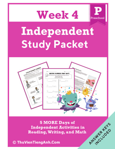 Preschool Independent Study Packet – Week 4