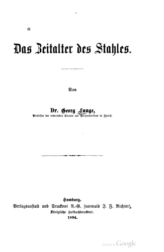 Das Zeitalter des Stahles