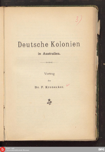 Deutsche Kolonien in Australien